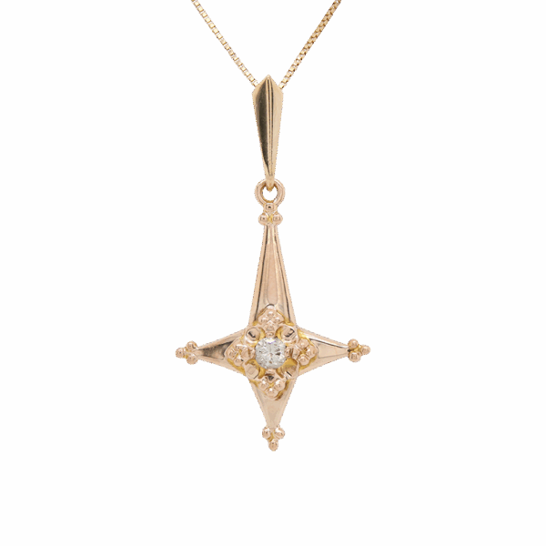 ) "Twinkling" Vintage Diamond Pendant