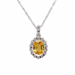 "Lemon Honey" Yellow Sapphire Pendant