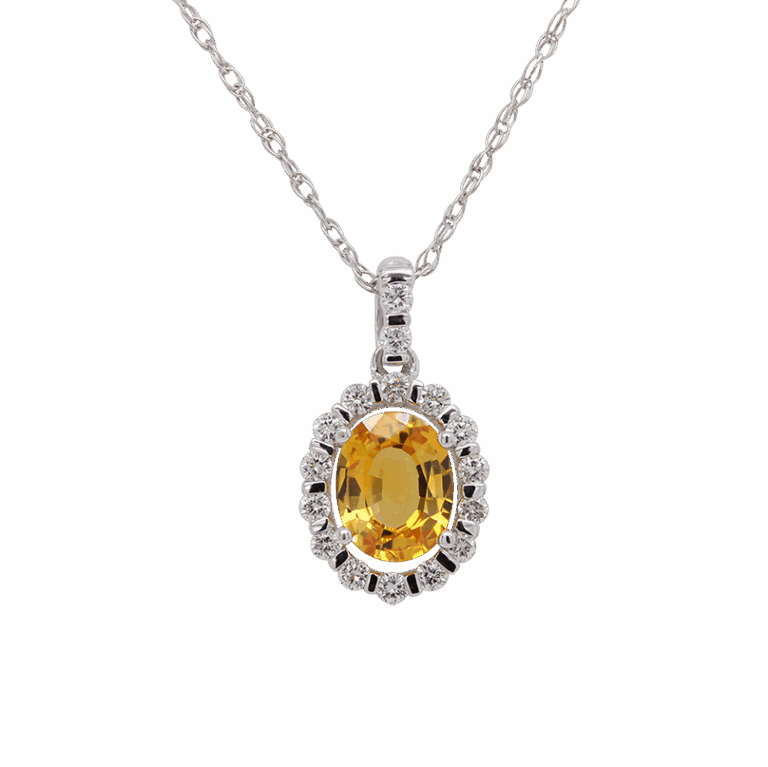 "Lemon Honey" Yellow Sapphire Pendant