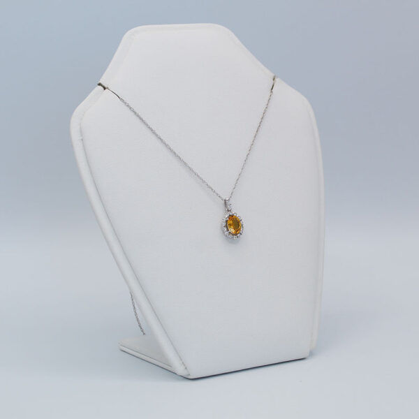 "Lemon Honey" Yellow Sapphire Pendant - Image 3