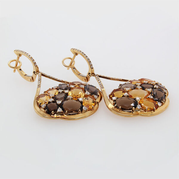 DABKAROV Citrine and Smoky Topaz Earrings - Image 2