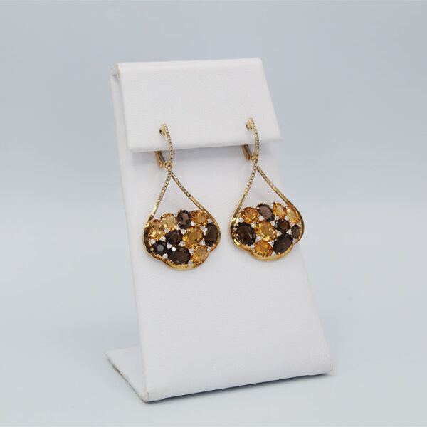 DABKAROV Citrine and Smoky Topaz Earrings - Image 3