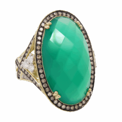DABAKAROV Green Agate Ring