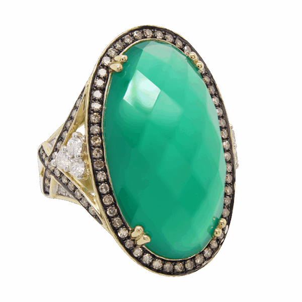 DABAKAROV Green Agate Ring