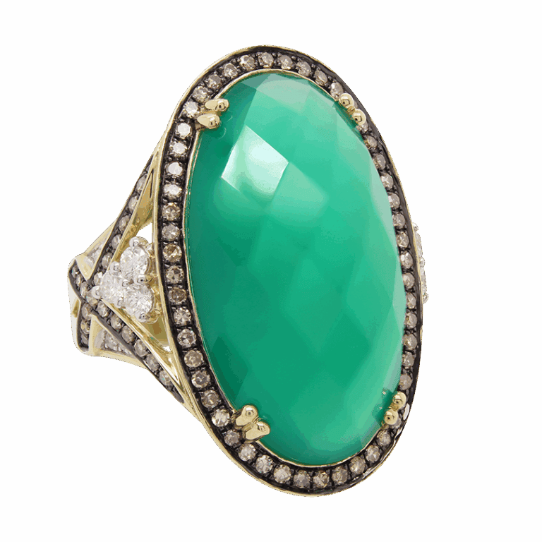 DABAKAROV Green Agate Ring