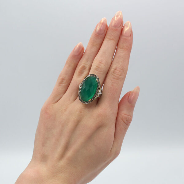 DABAKAROV Green Agate Ring - Image 4