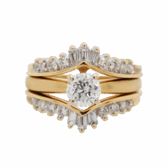 "Chevron" Vintage Diamond Ring and Jacket