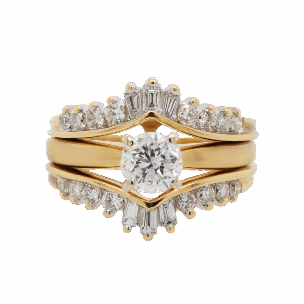 "Chevron" Vintage Diamond Ring and Jacket