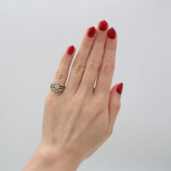 "Chevron" Vintage Diamond Ring and Jacket - Image 4