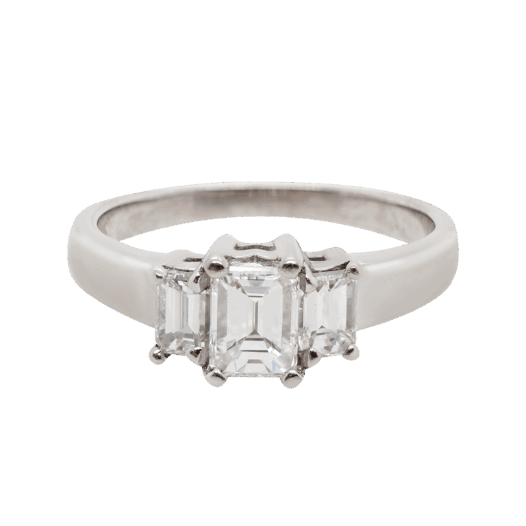 "Luxe" Emerald Cut Diamond Ring