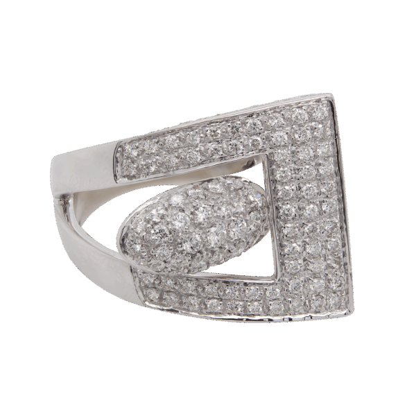 "Buckle" Diamond Ring