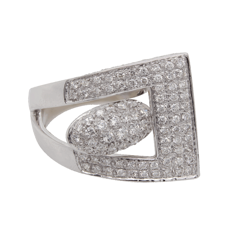 "Buckle" Diamond Ring
