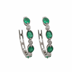 DABAKAROV Emerald Hoops