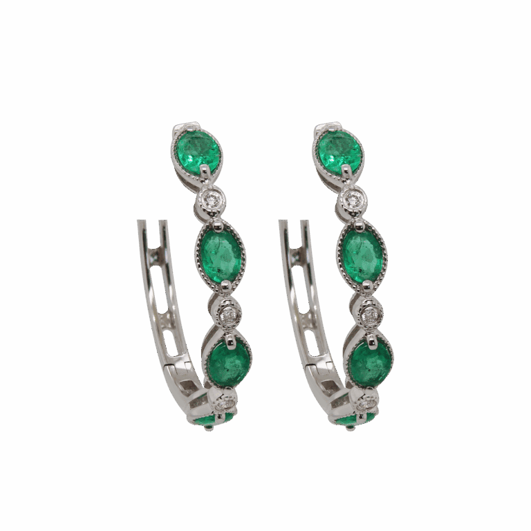 DABAKAROV Emerald Hoops