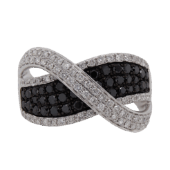 DABAKAROV Black and White Diamond Ring