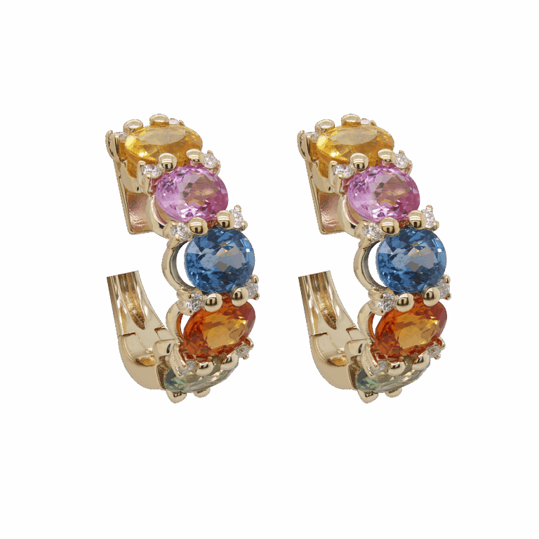 DABAKAROV Multicolored Sapphire Earrings