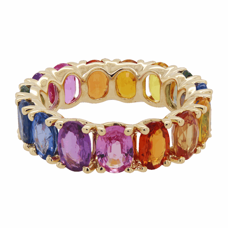 DABAKAROV Rainbow Sapphire Infinity Band