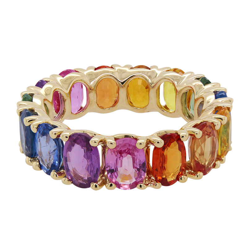 DABAKAROV Rainbow Sapphire Infinity Band - Lilliane's Jewelry