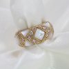 "Ocean's Embrace" Mother of Pearl Ring - Image 2