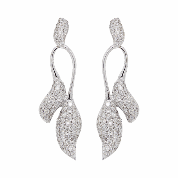 "Tendril Vines" Diamond Earrings