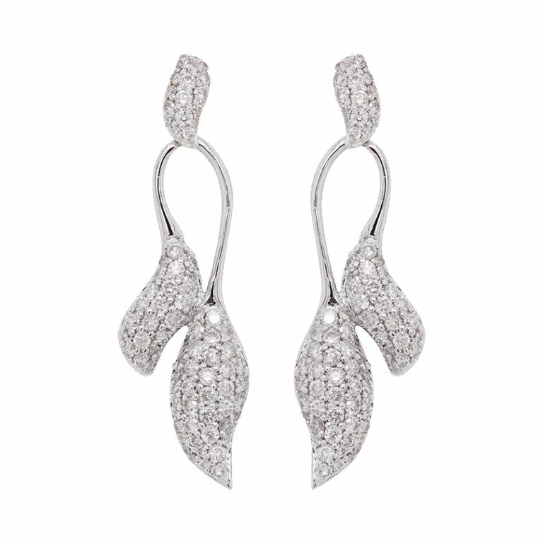 "Tendril Vines" Diamond Earrings