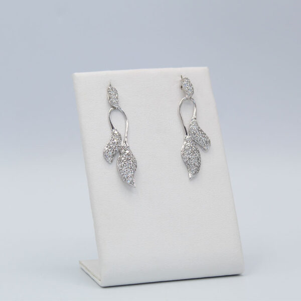 "Tendril Vines" Diamond Earrings - Image 3
