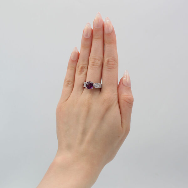 "Raspberry" Rhodolite Garnet Ring - Image 3