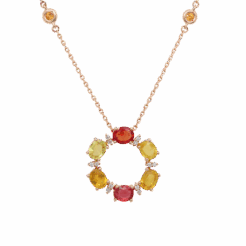 "Kansas City Spirit" Multicolored Sapphire Pendant