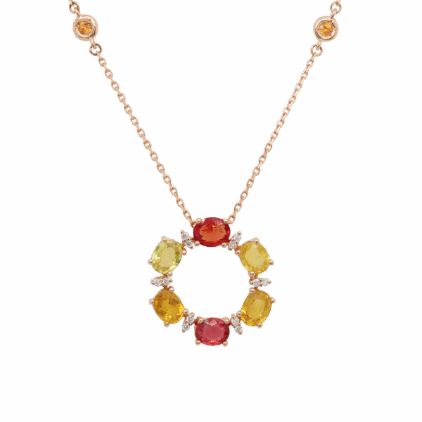 "Kansas City Spirit" Multicolored Sapphire Pendant