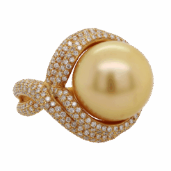 Golden South Sea Pearl Ring