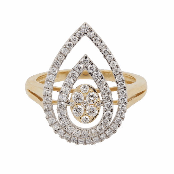 "Dewdrop" Diamond Ring