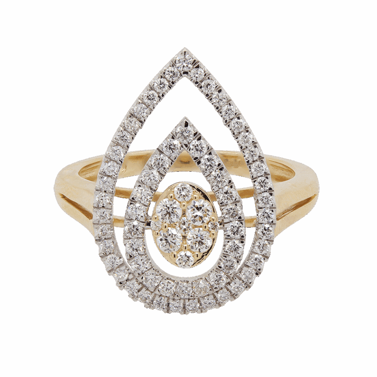 "Dewdrop" Diamond Ring