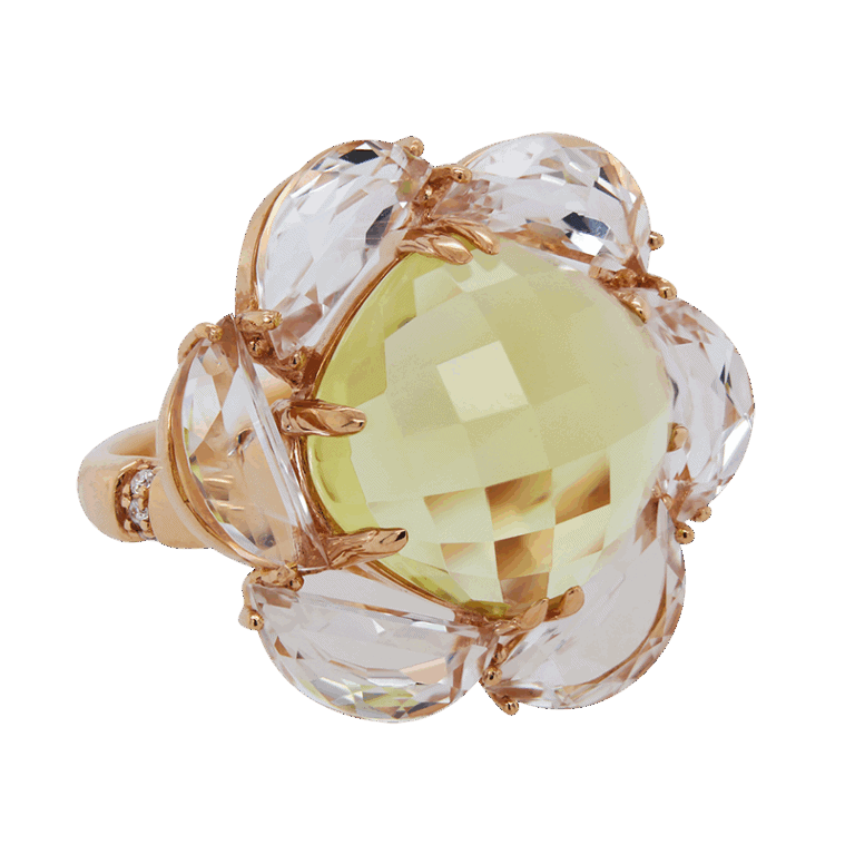 (75% OFF!)"Primrose" Lemon Quartz Ring