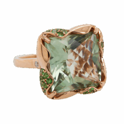 "Honeydew" Green Amethyst Ring