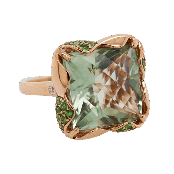 "Honeydew" Green Amethyst Ring
