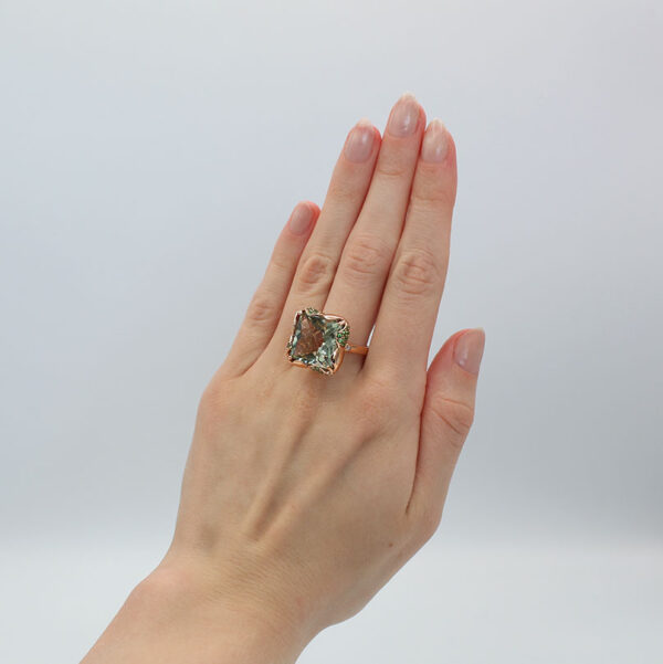 "Honeydew" Green Amethyst Ring - Image 4