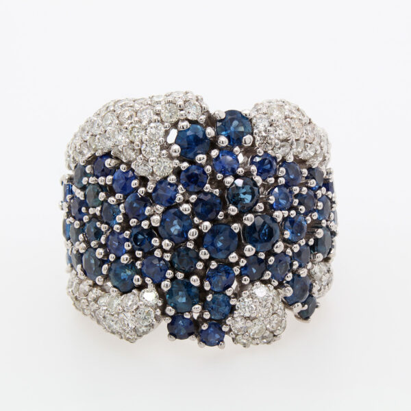 "Starry Constellation" Estate Sapphire Ring - Image 3