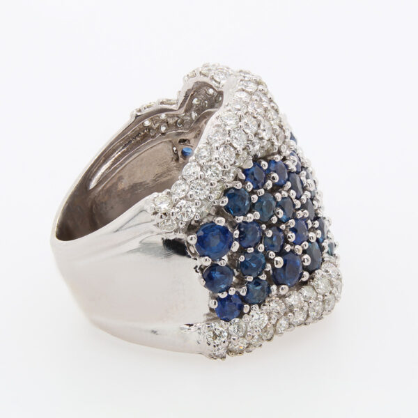 "Starry Constellation" Estate Sapphire Ring - Image 4