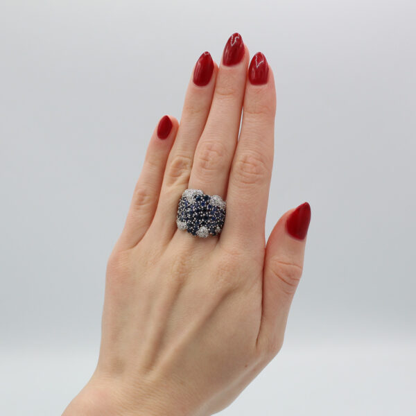 "Starry Constellation" Estate Sapphire Ring - Image 5