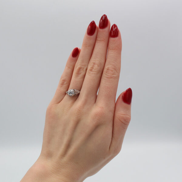 "Deco Delight" Art Deco Diamond Ring - Image 5