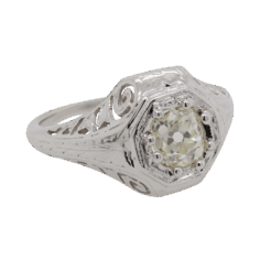 "Whirlwind" Art Deco Diamond Ring