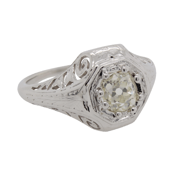 "Whirlwind" Art Deco Diamond Ring