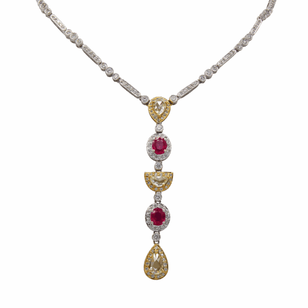 DABAKAROV Diamond and Ruby Necklace