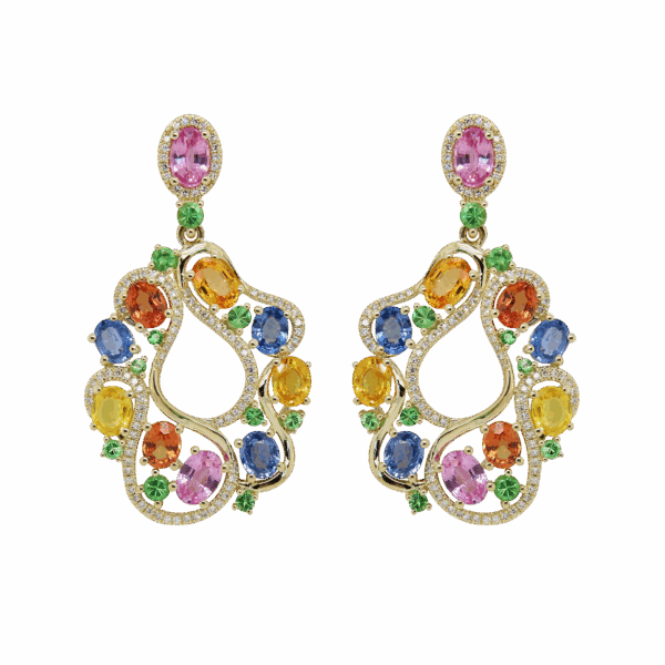 DABAKAROV Multicolored Sapphire Earrings