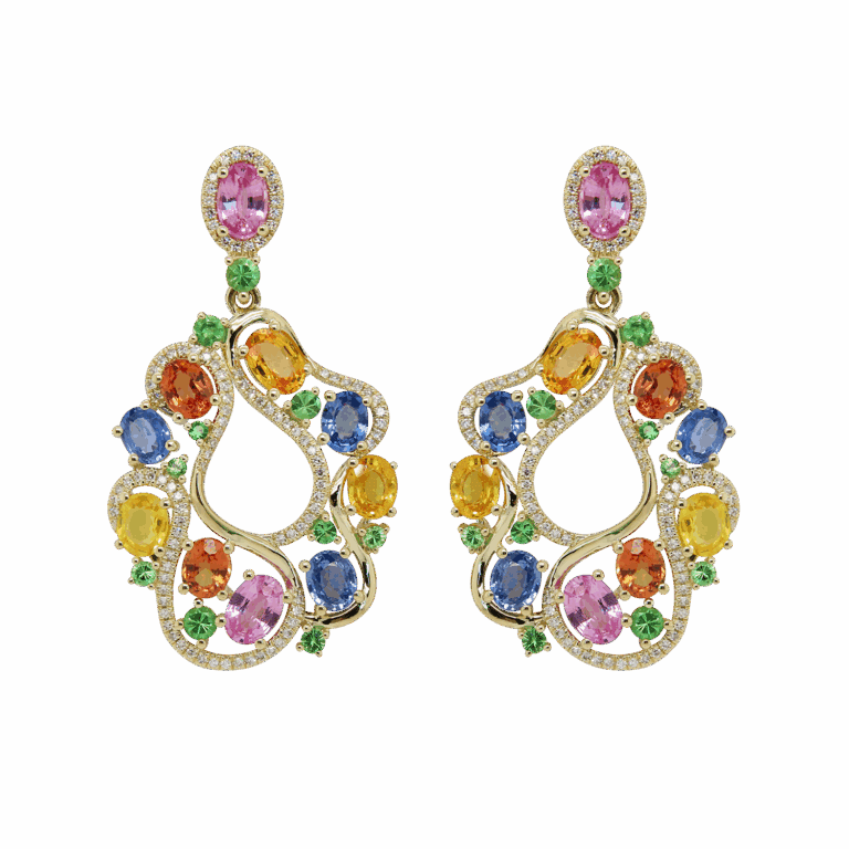 DABAKAROV Multicolored Sapphire Earrings