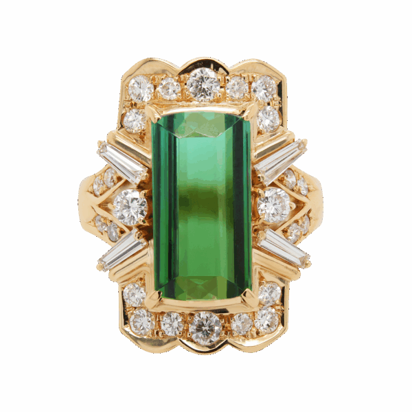 "Forest Green" Green Tourmaline Ring