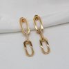 "Modern Minimalist" Diamond Paperclip Earrings - Image 2