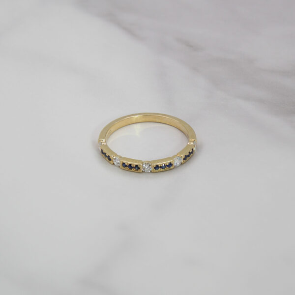 "Serenade" Sapphire and Diamond Band - Image 2