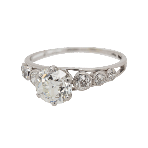 "European Bezels" Antique Diamond Ring
