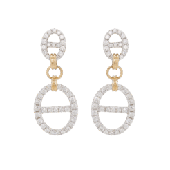 "Modernity" Paperclip Diamond Earrings